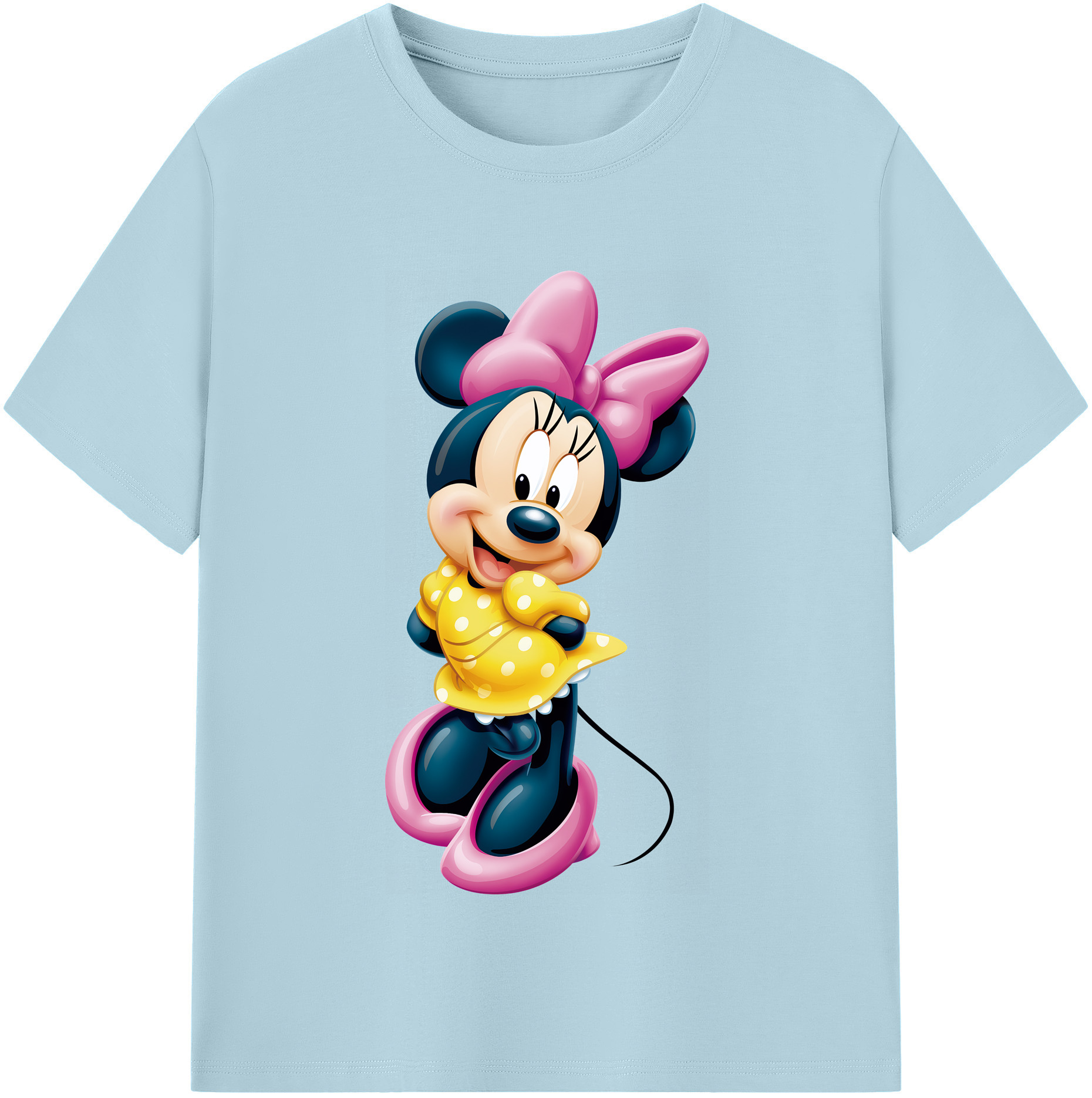 （画像用） ミッキーマウス Mickey Mouse 綿100％半袖Tシャツ（フロントプリント）